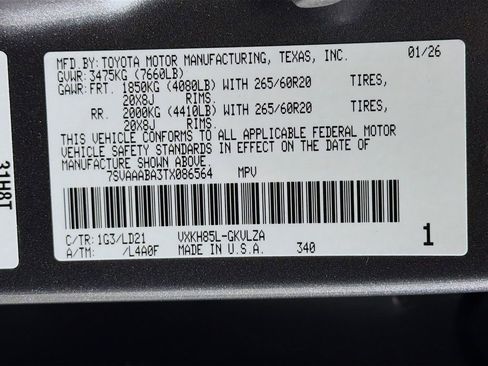 New 2026 Toyota Sequoia Limited image 34