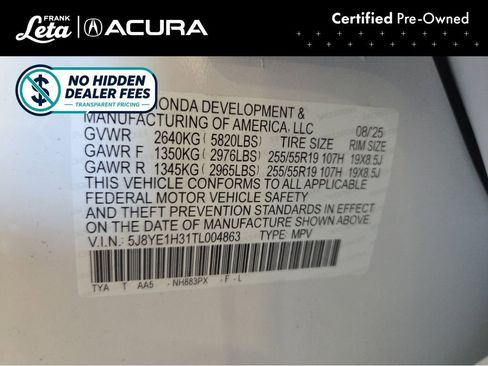 Certified 2026 Acura MDX SH-AWD image 27