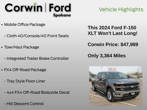 Used 2024 Ford F150 XLT w/ Equipment Group 303A High AWD/4WD image 19