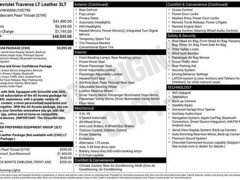 Used 2021 Chevrolet Traverse LT w/ LT Premium Package AWD/4WD image 37