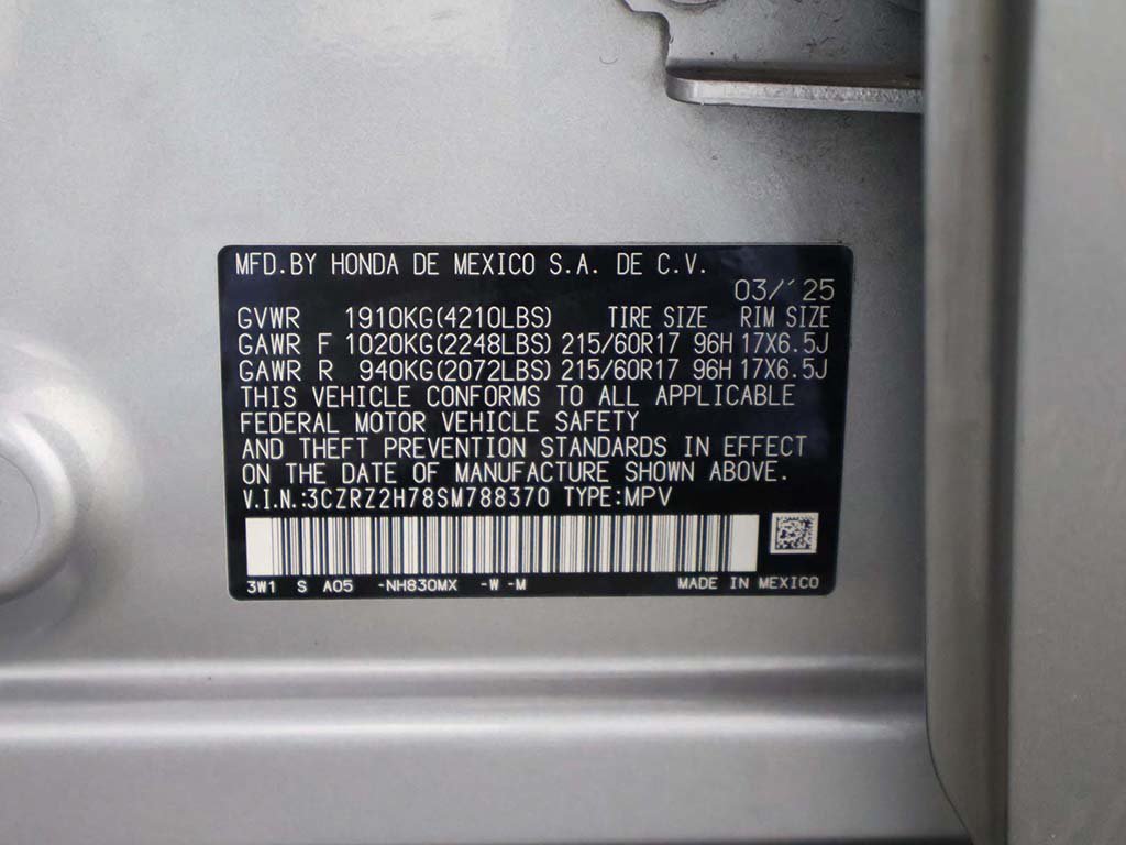 Certified 2025 Honda HR-V EX-L image 53