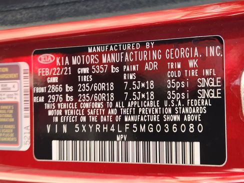 Certified 2021 Kia Sorento EX w/ Panoramic Sunroof Package image 33