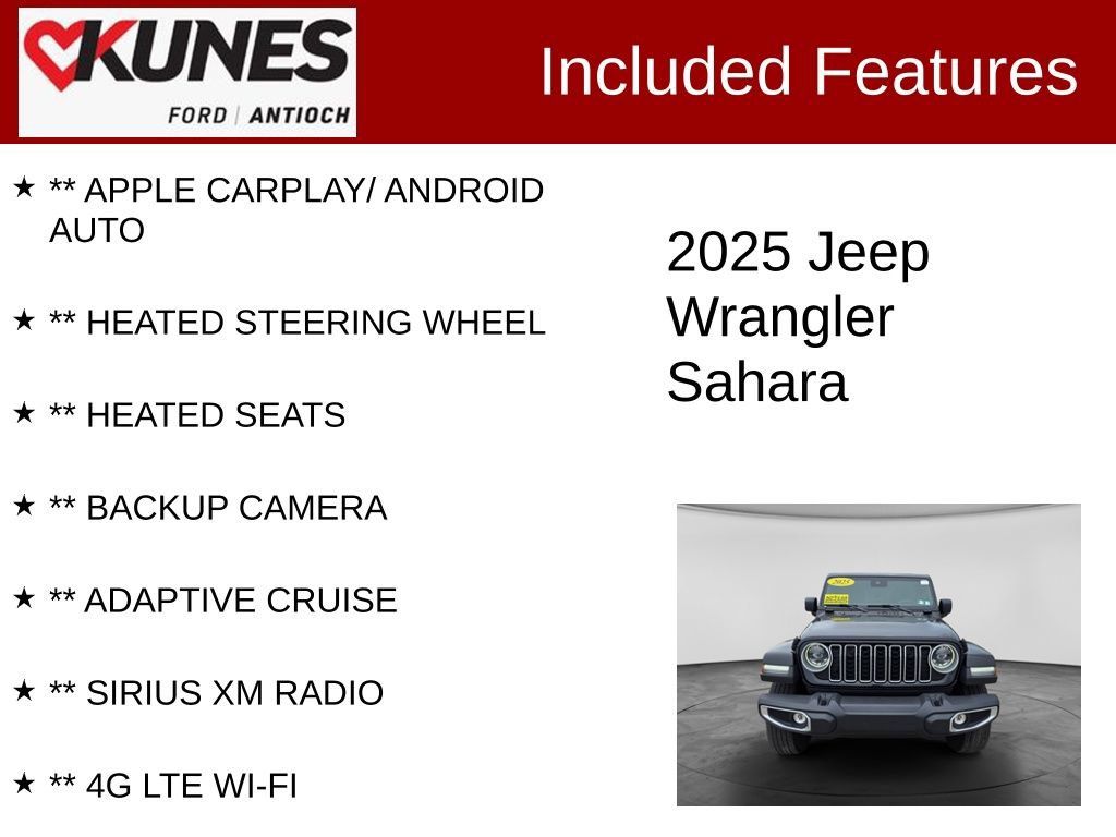 Used 2025 Jeep Wrangler Unlimited Sahara AWD/4WD image 3