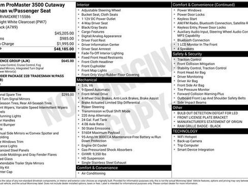 Used 2024 RAM ProMaster 3500 w/ Convenience Group FWD image 6