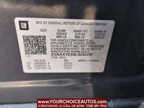 Used 2020 Chevrolet Equinox Premier AWD/4WD image 15