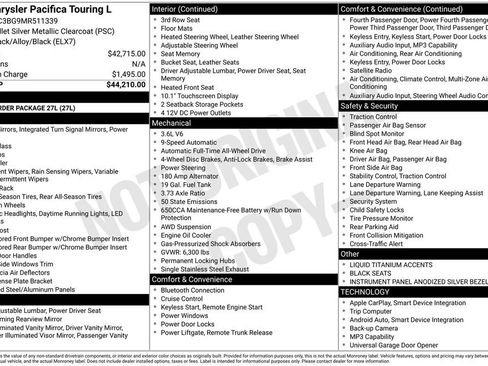 Used 2021 Chrysler Pacifica Touring-L image 9