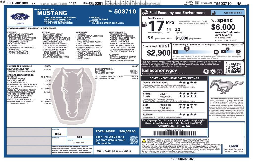 New 2026 Ford Mustang Dark Horse w/ Dark Horse Handlin Package RWD image 27
