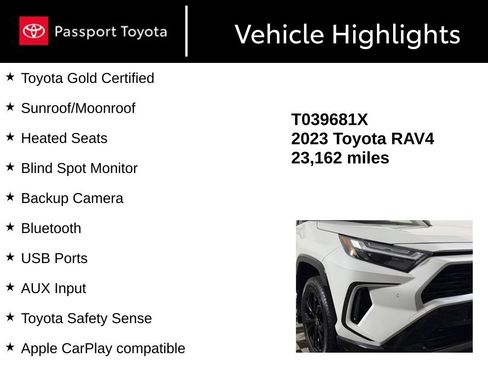 Certified 2023 Toyota RAV4 XSE AWD/4WD image 13