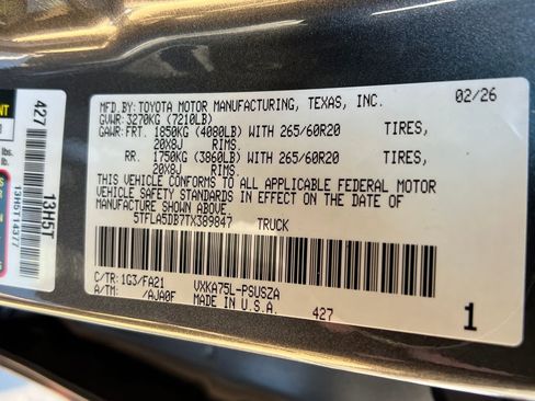 New 2026 Toyota Tundra SR5 w/ SX Package image 26