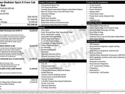 Used 2025 Jeep Gladiator Sport AWD/4WD image 2