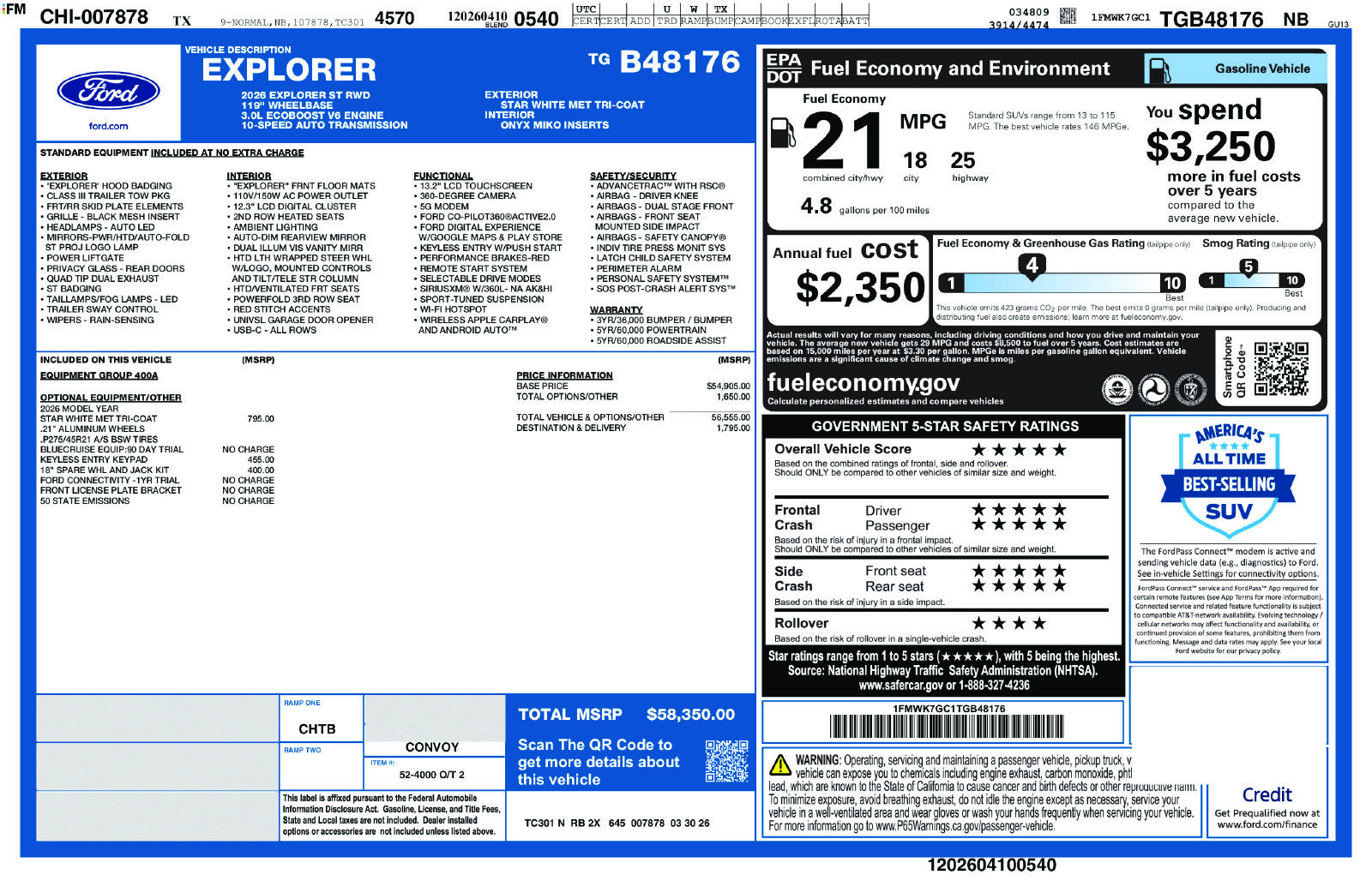 New 2026 Ford Explorer ST RWD image 30