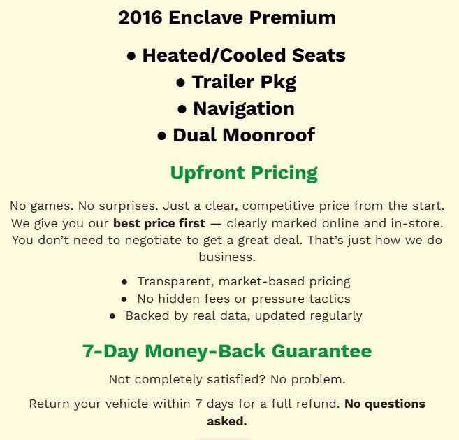 Used 2016 Buick Enclave Premium w/ Experience Buick Package AWD/4WD image 2
