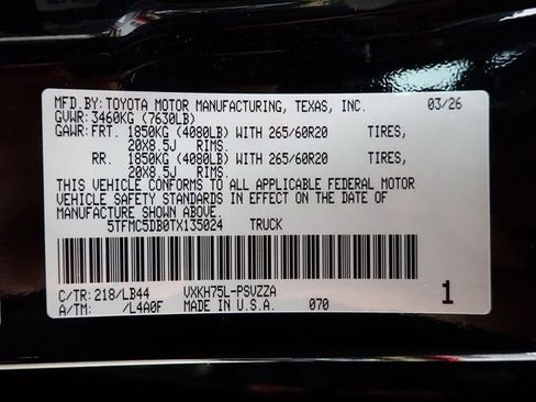 New 2026 Toyota Tundra 1794 Edition AWD/4WD image 15