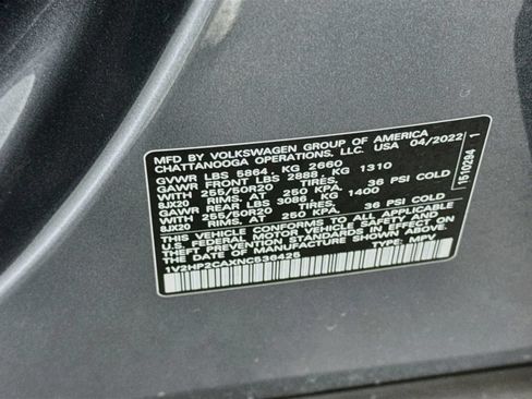 Used 2022 Volkswagen Atlas SE AWD/4WD image 35