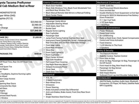 Used 2015 Toyota Tacoma PreRunner w/ SR5 Package RWD image 7