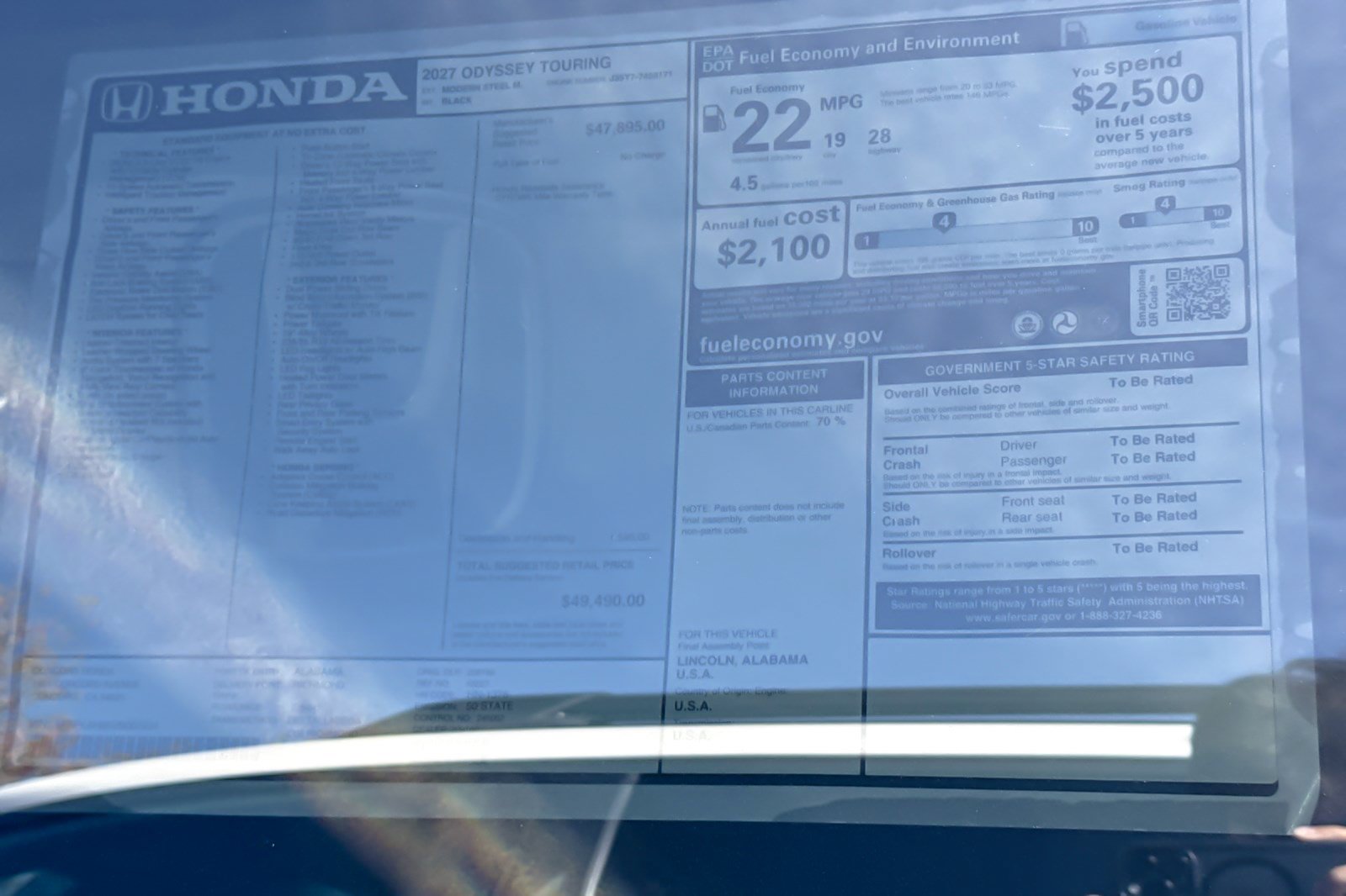New 2027 Honda Odyssey Touring image 33