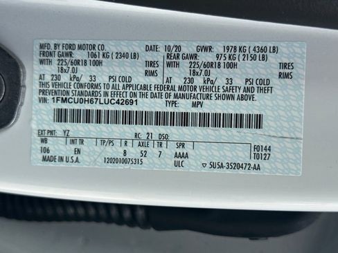Used 2020 Ford Escape SEL FWD image 30