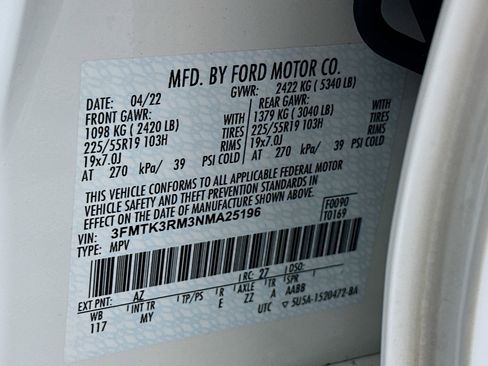 Used 2022 Ford Mustang Mach-E Premium w/ Ice White Appearance Package RWD image 12