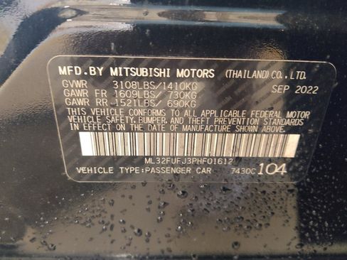 Used 2023 Mitsubishi Mirage G4 ES FWD image 33