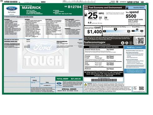 Used 2022 Ford Maverick XLT w/ Equipment Group 300A Standard image 9