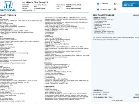 Used 2019 Honda Civic LX image 11