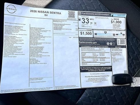 New 2026 Nissan Sentra SV w/ Floor Mat Package FWD image 20