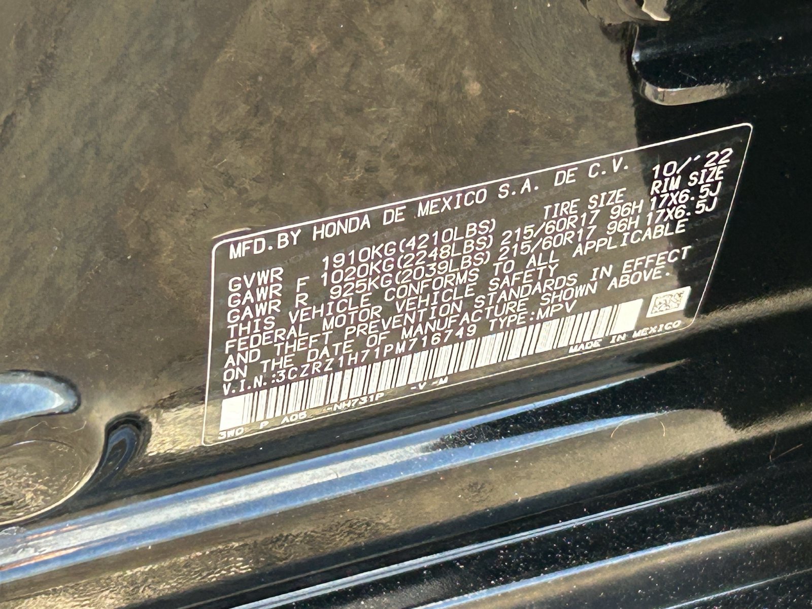 Used 2023 Honda HR-V EX-L image 35