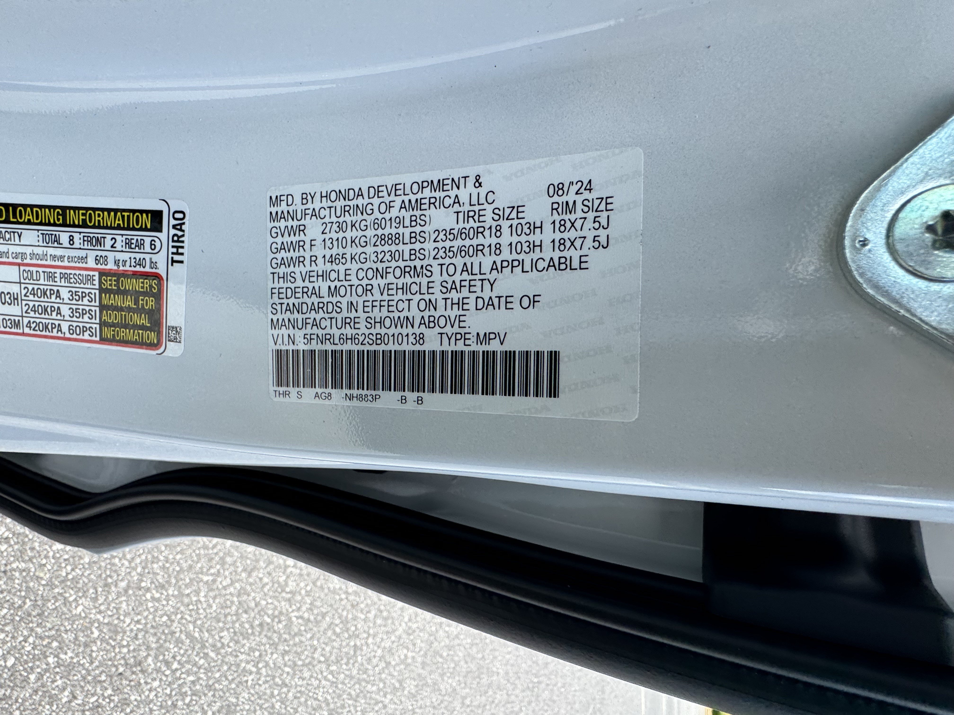 New 2027 Honda Odyssey EX-L image 15