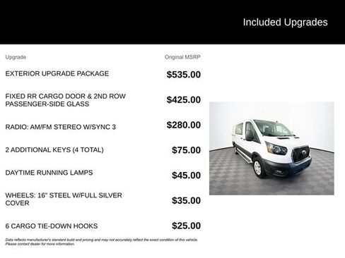 Certified 2025 Ford Transit 250 Low Roof w/ Exterior Upgrade Package RWD image 6