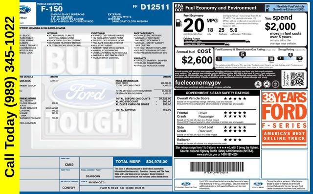 Used 2015 Ford F150 XL w/ Equipment Group 101A Mid RWD image 3