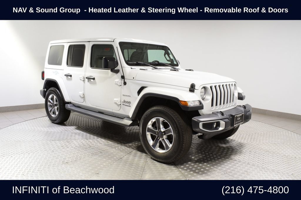 Used 2020 Jeep Wrangler Unlimited Sahara w/ Uconnect 4C Nav & Sound Group AWD/4WD image 1