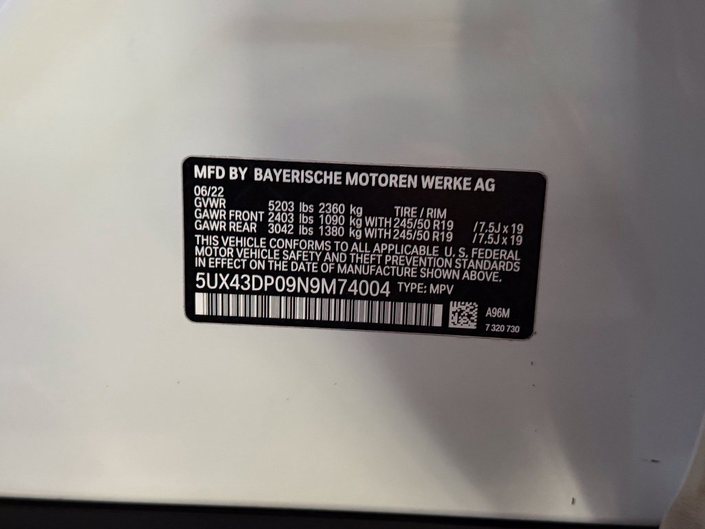 Used 2022 BMW X3 sDrive30i w/ Convenience Package RWD image 52