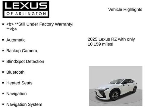 Used 2025 Lexus RZ 300e w/ Accessory Package (Z1) FWD image 8