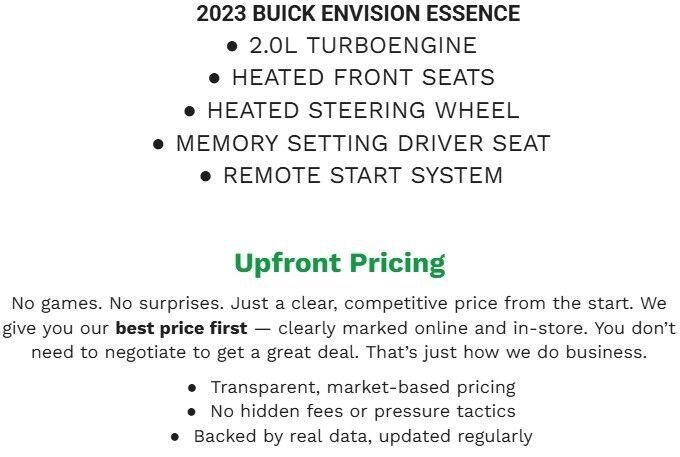 Used 2023 Buick Envision Essence AWD/4WD image 3