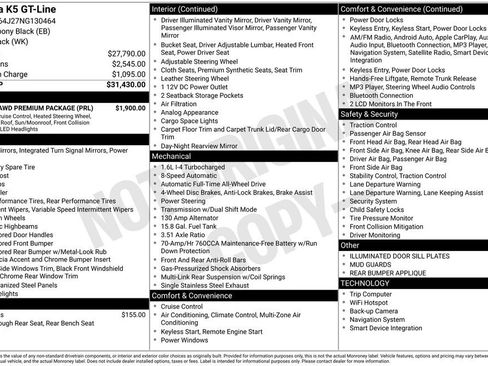 Certified 2022 Kia K5 GT-Line w/ GT-Line Awd Premium Package image 42