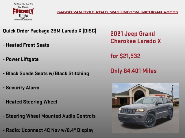 Used 2021 Jeep Grand Cherokee Laredo X AWD/4WD image 5