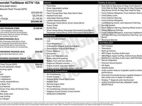 Used 2021 Chevrolet TrailBlazer ACTIV w/ Technology Package FWD image 21
