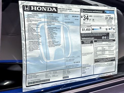 New 2026 Honda Civic Sport image 31