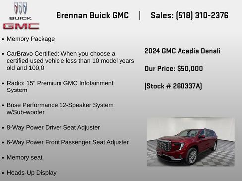 Certified 2024 GMC Acadia Denali AWD/4WD image 6
