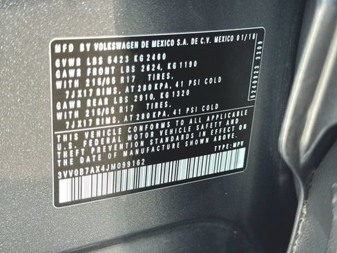 Used 2018 Volkswagen Tiguan S w/ 3rd Row Seat Package AWD/4WD image 32