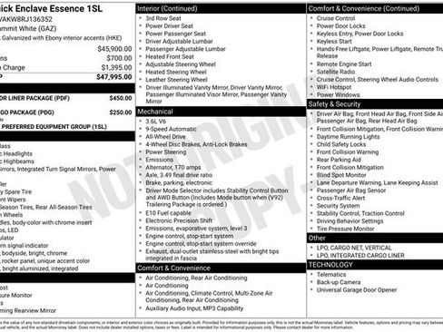 Certified 2024 Buick Enclave Essence w/ LPO, Floor Liner Package AWD/4WD image 27