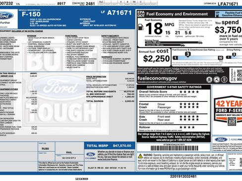 Used 2020 Ford F150 XL w/ Equipment Group 101A Mid image 3