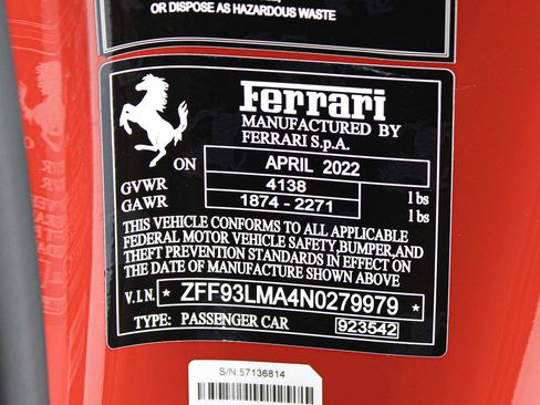Certified 2022 Ferrari F8 Tributo RWD image 58