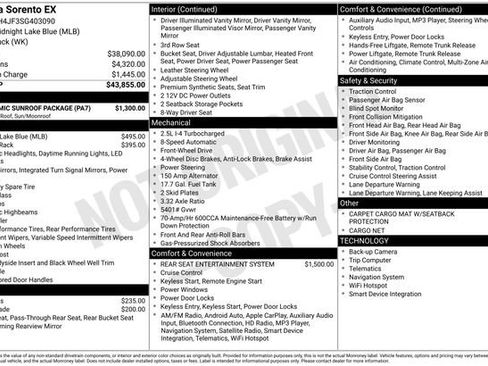 New 2025 Kia Sorento EX w/ Panoramic Sunroof Package image 29