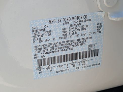 New 2026 Ford Explorer Platinum w/ LUX Leather Package image 18