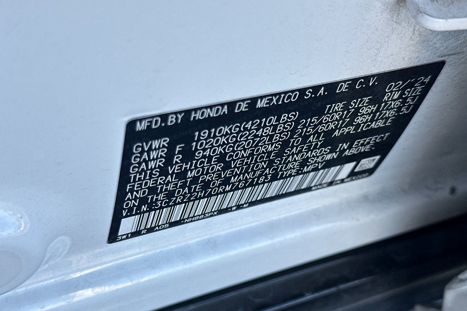 Used 2024 Honda HR-V EX-L image 52
