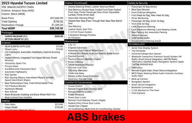 Used 2023 Hyundai Tucson Limited w/ Cargo Package AWD/4WD image 41