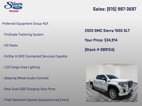 Used 2020 GMC Sierra 1500 SLT w/ SLT Premium Package AWD/4WD image 25