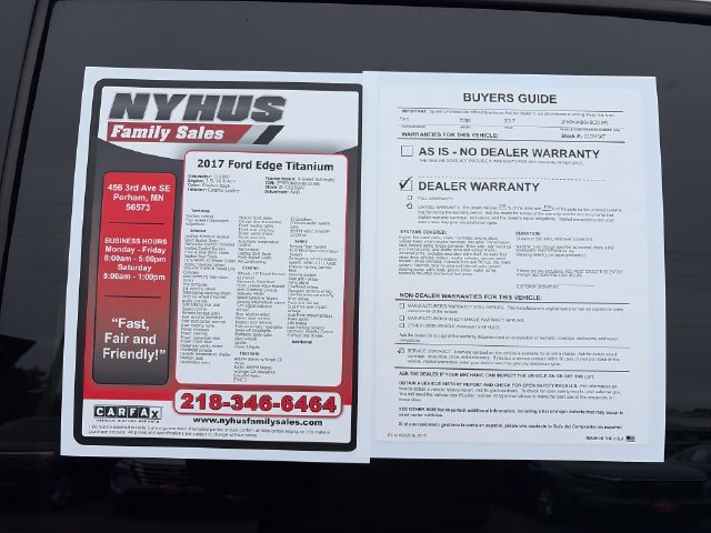 Used 2017 Ford Edge Titanium w/ Equipment Group 301A AWD/4WD image 58