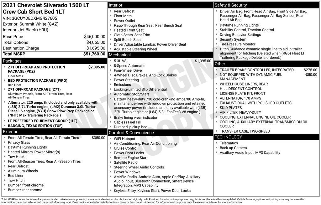 Used 2021 Chevrolet Silverado 1500 LT AWD/4WD image 44
